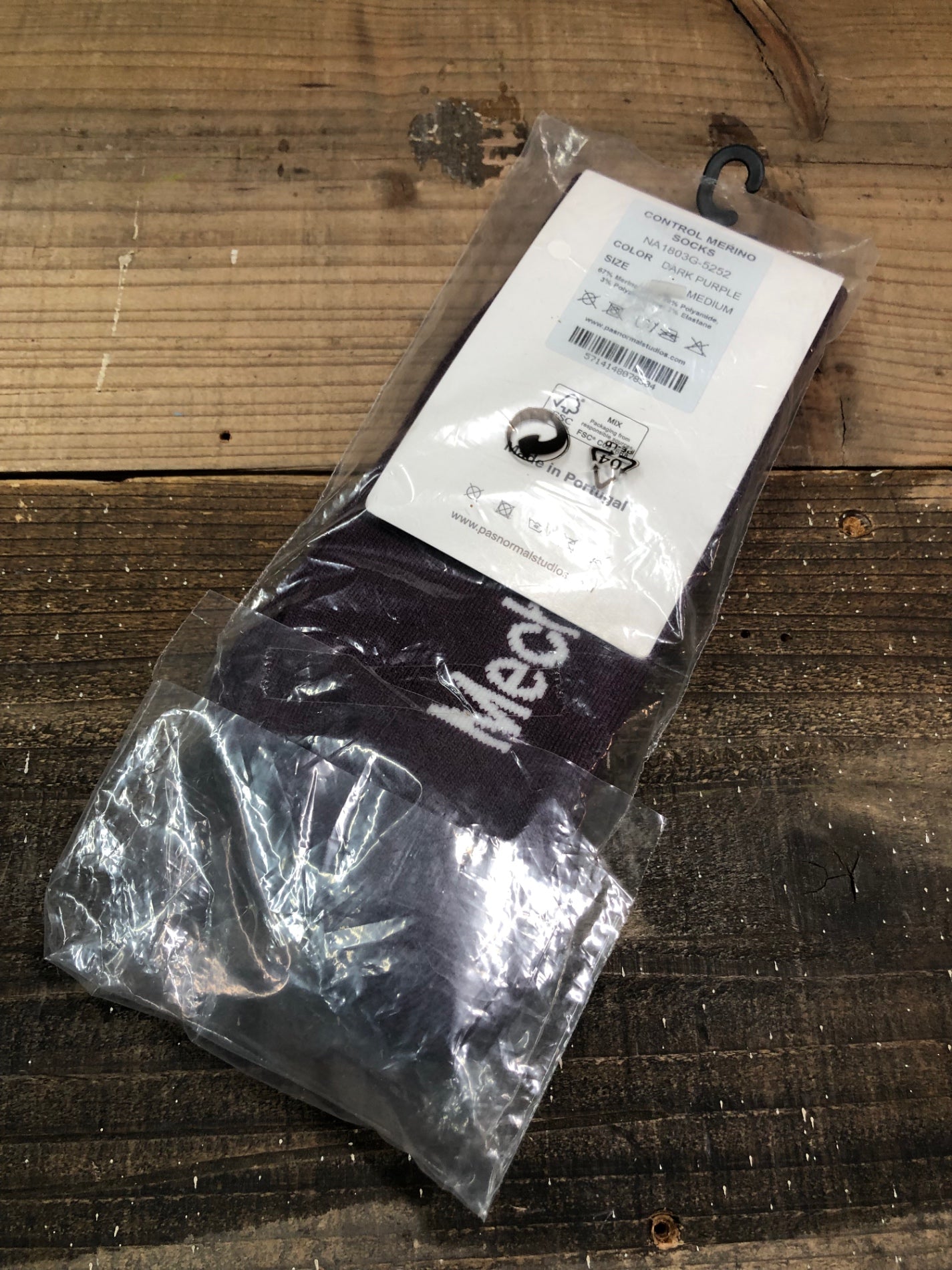 IN733 パスノーマルスタジオ PAS NORMAL STUDIOS CONTROL MERINOSOCKS ソックス 靴下 紫 M