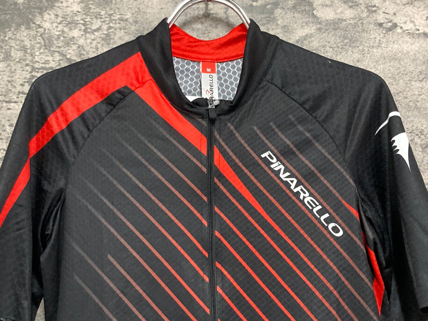 IW578 ピナレロ PINARERO 半袖 サイクルジャージ 黒赤 M