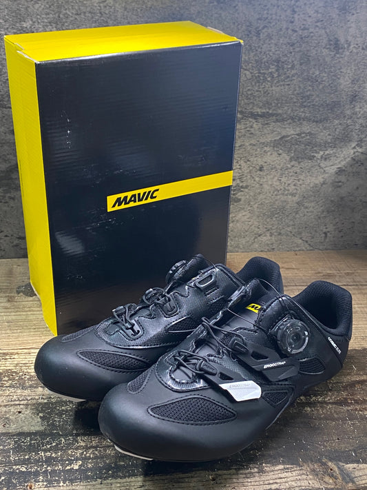 JC697 未使用品 マヴィック MAVIC COSMIC ELITE ビンディングシューズ 黒 EU40 SPDアタッチメント ペン字あり