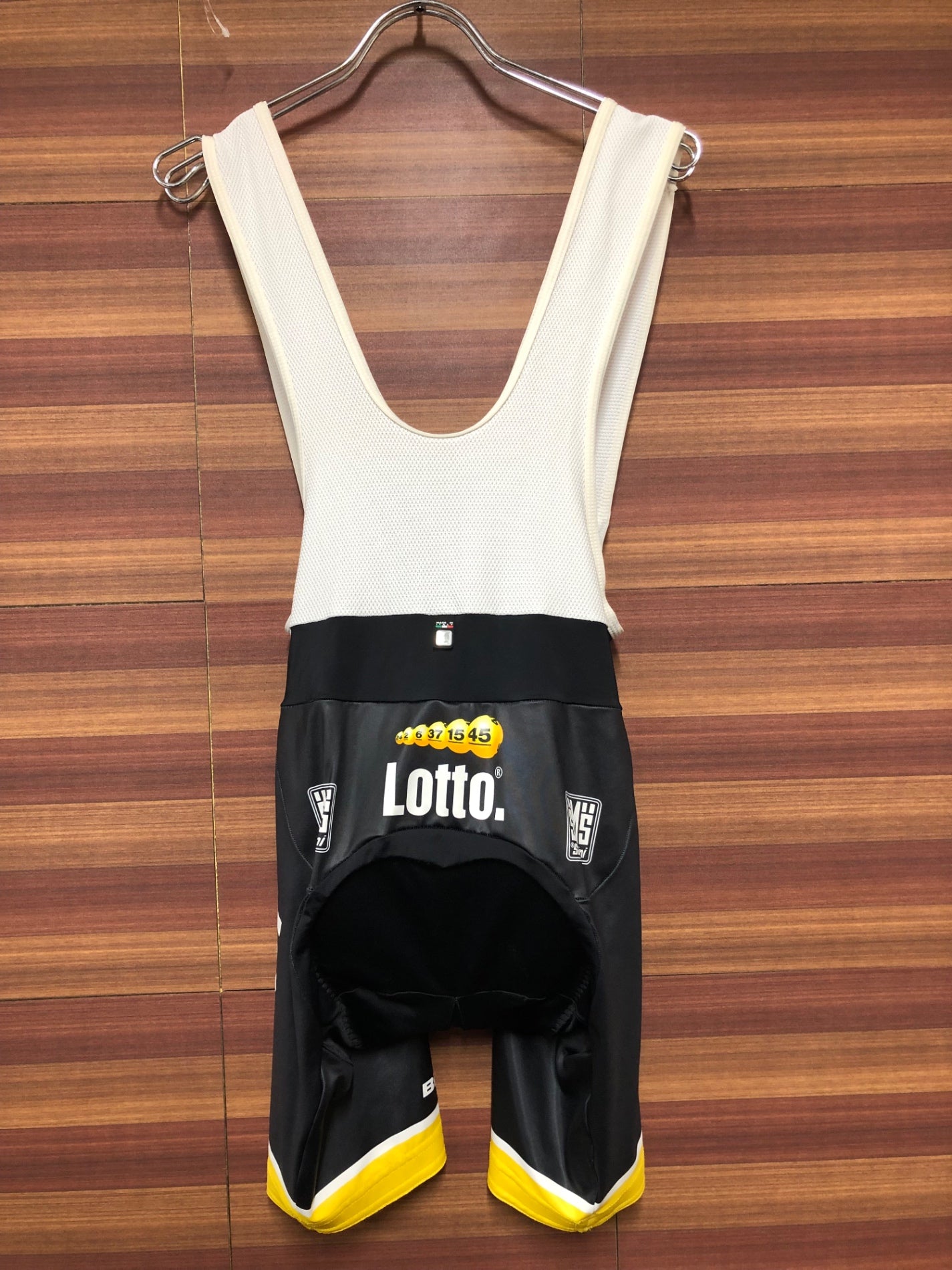 II055 サンティーニ Santini ビブショーツ 黒 黄 S Lotto