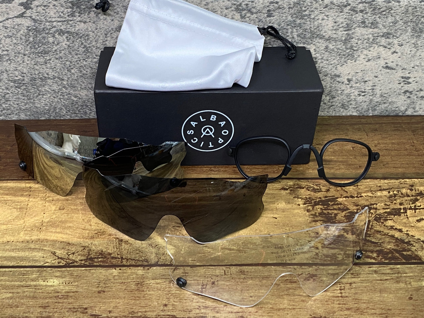IY678 アルバオプティクス ALBAOPTICS デルタ DELTA ULTRA VZUM MR ALU/ML KING フレーム レンズセット