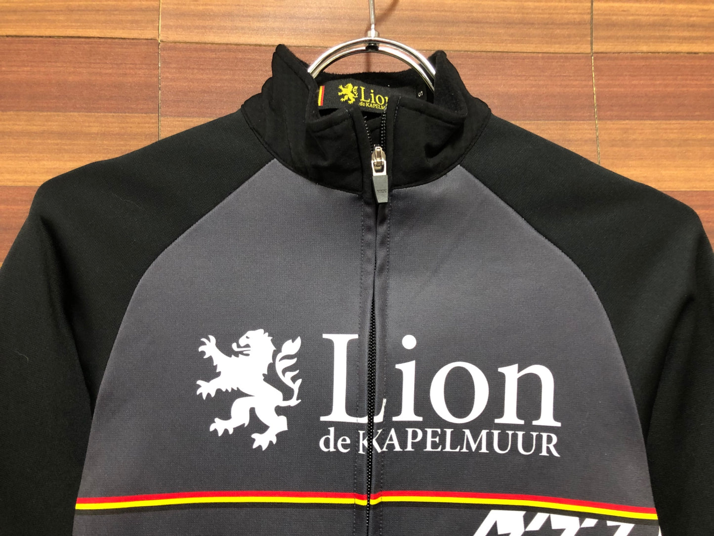IM799 リオンドカペルミュール Lion de KAPELMUUR 長袖 サイクルジャージ S 黒 裏起毛