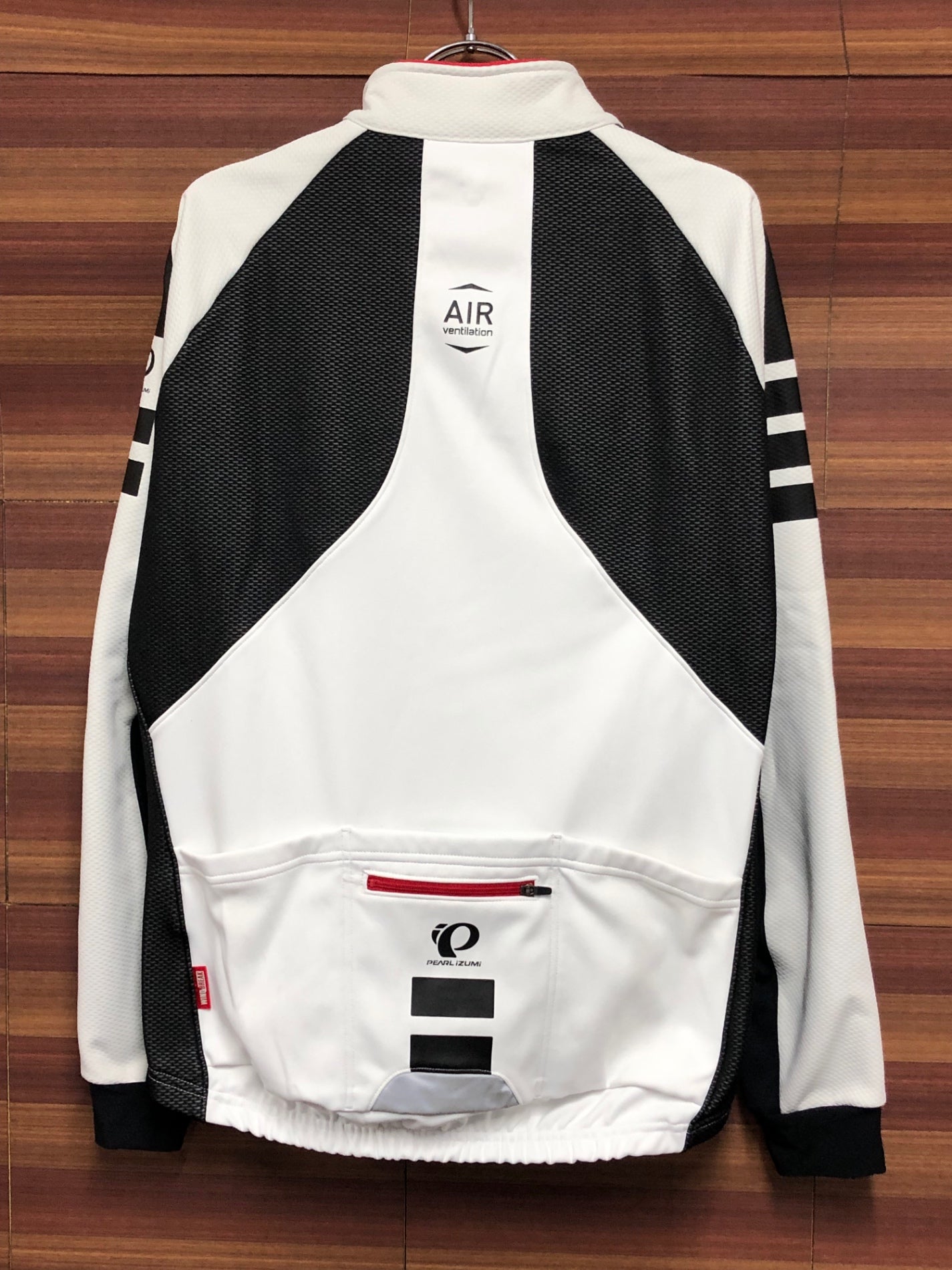 IS297 パールイズミ PEARL iZUMi 長袖 サイクルジャケット 白 黒 L 裏起毛