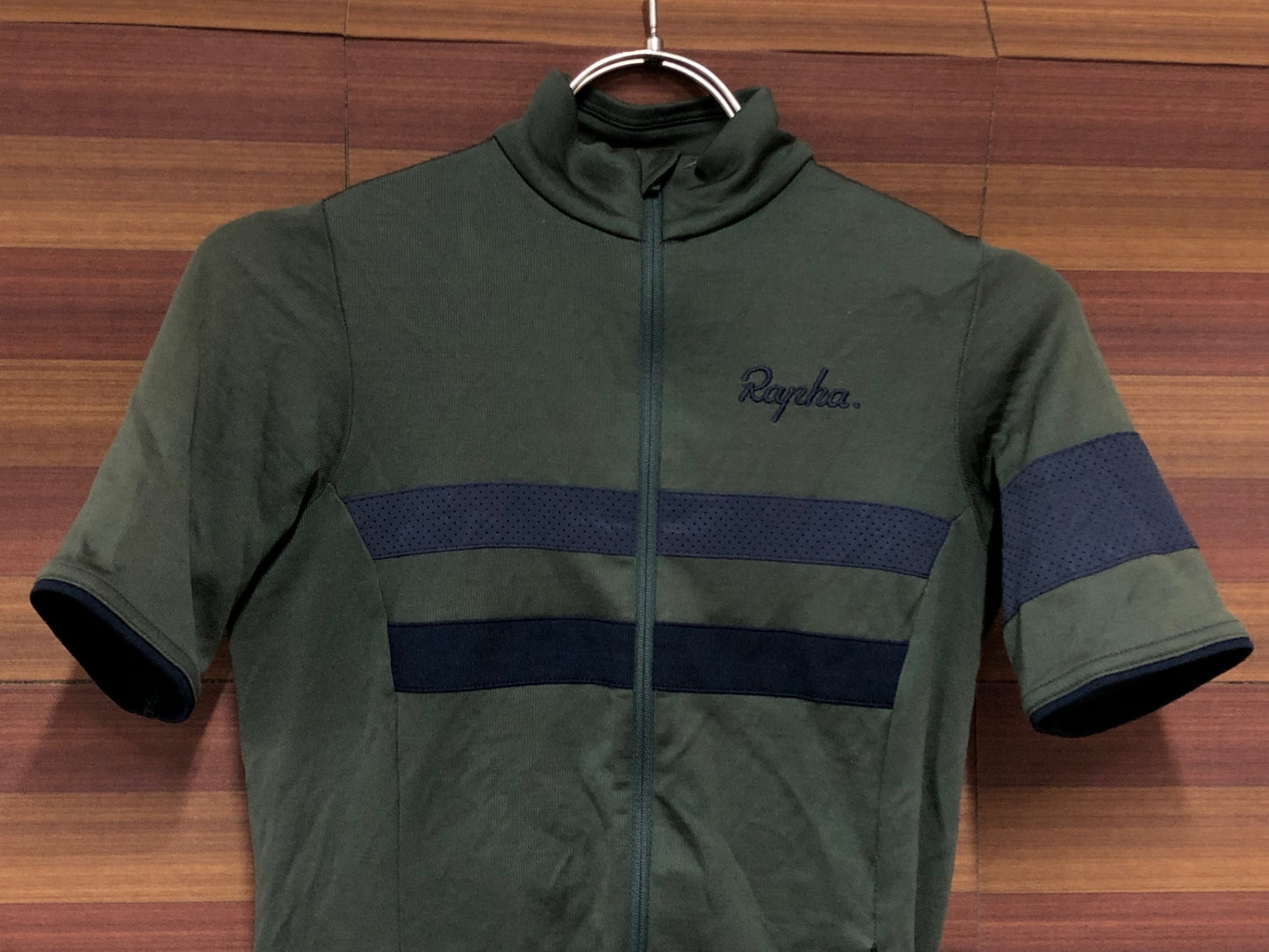 IO945 ラファ Rapha WOMEN'S BREVET JERSEY Ⅱ 半袖 サイクルジャージ オリーブ XXS レディース ※背面ポケット小穴
