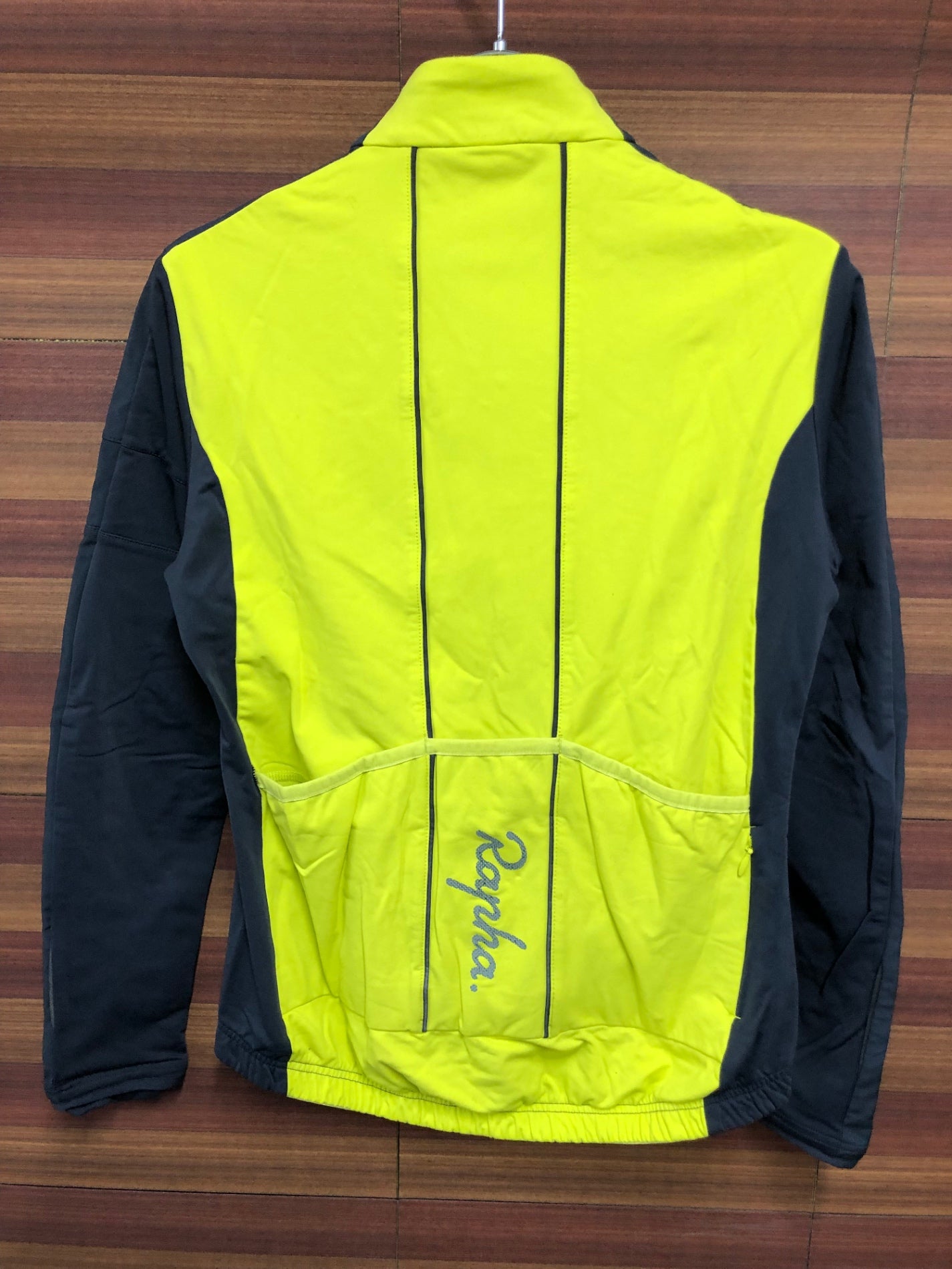 IT303 ラファ Rapha SOUPLESSE JACKET 長袖 サイクルジャケット グレー 黄 S