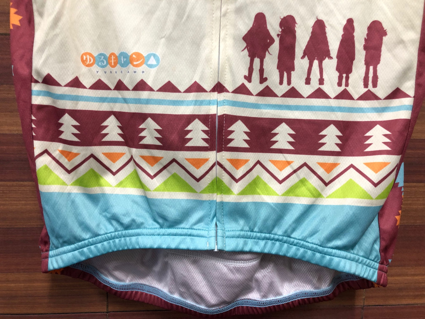 IT001 GSR Gear 半袖 サイクルジャージ 水色 ベージュ 茶 L ゆるキャン△ シルエットVer. 痛ジャージ