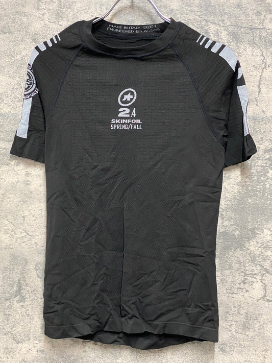 JB288 アソス assos SKINFOIL 2.4 半袖 ベースレイヤー 黒 SIZE1 SPRING/FALL