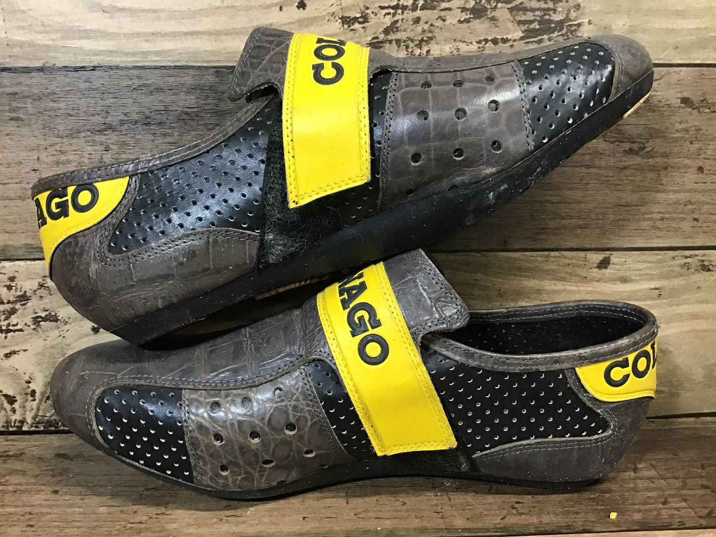 HH593 コルナゴ COLNAGO MASTER SHOES レザー 80'S-90'S ※プラスチック一部割れ