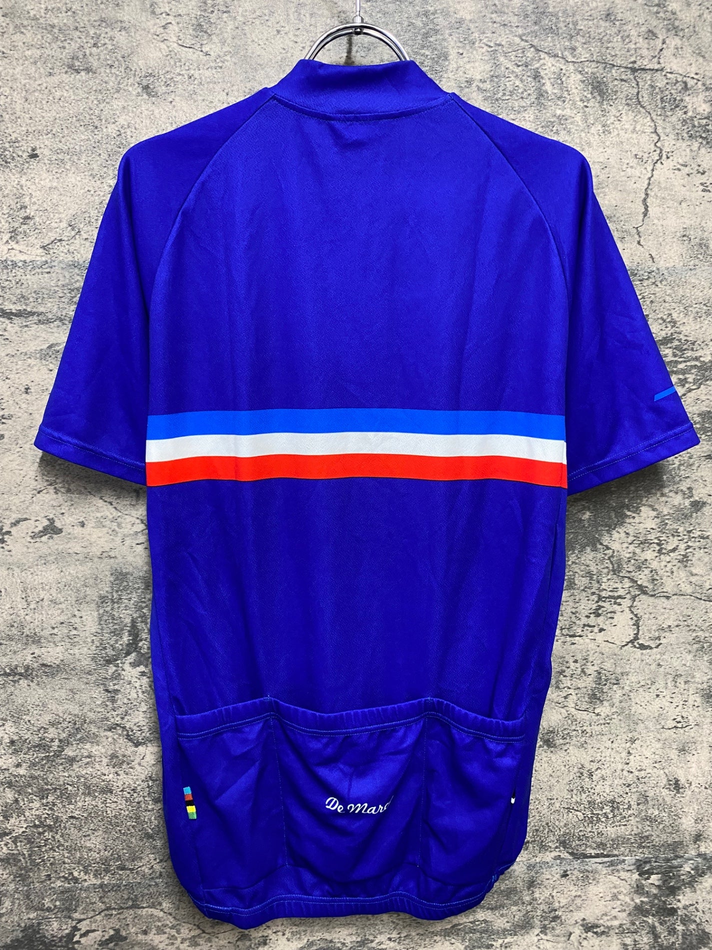 JB762 デマルキ DEMARCHI 半袖 サイクルジャージ 青 L