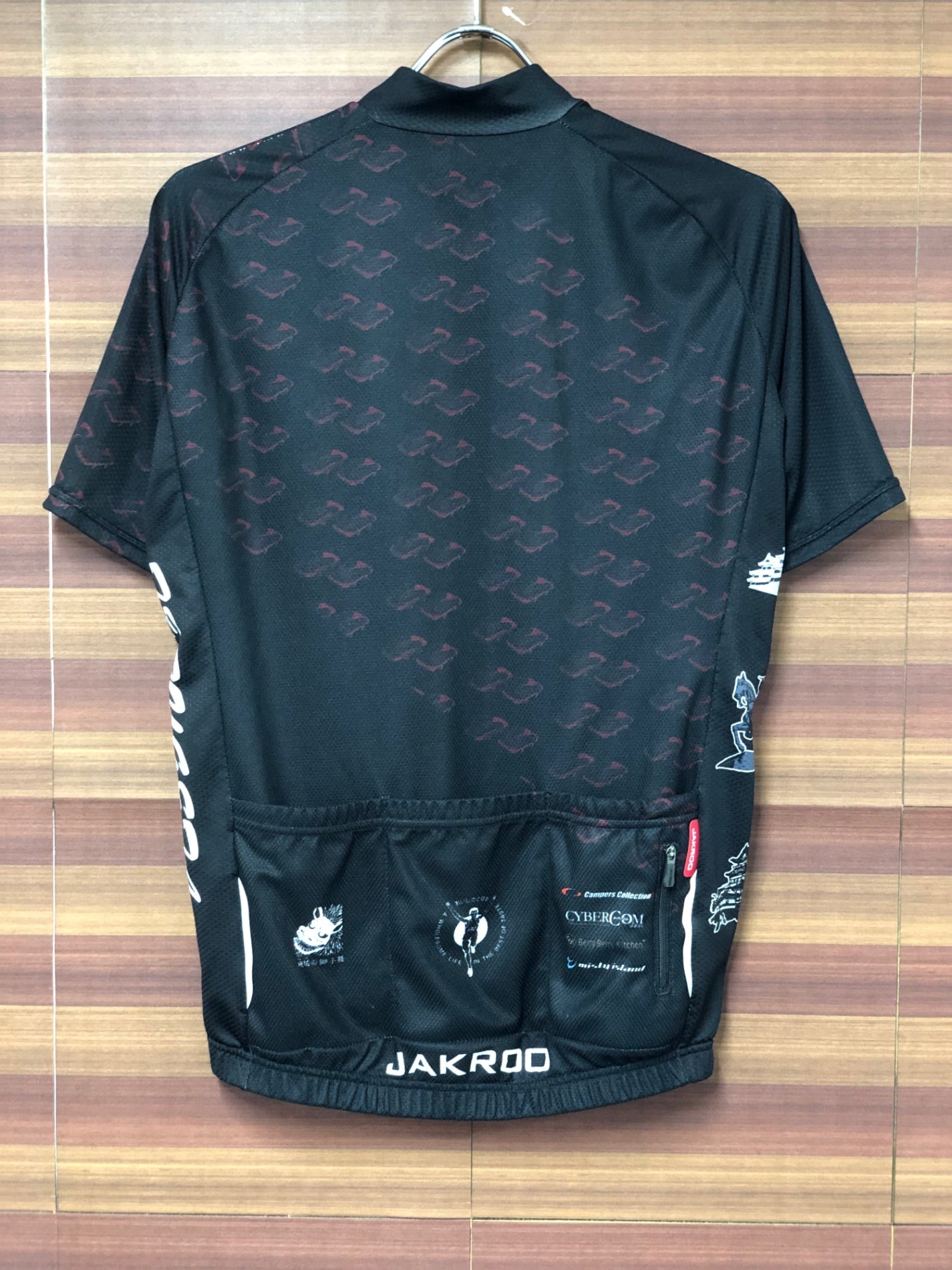 IJ799 ジャックルー JAKROO 半袖サイクルジャージ 黒 M