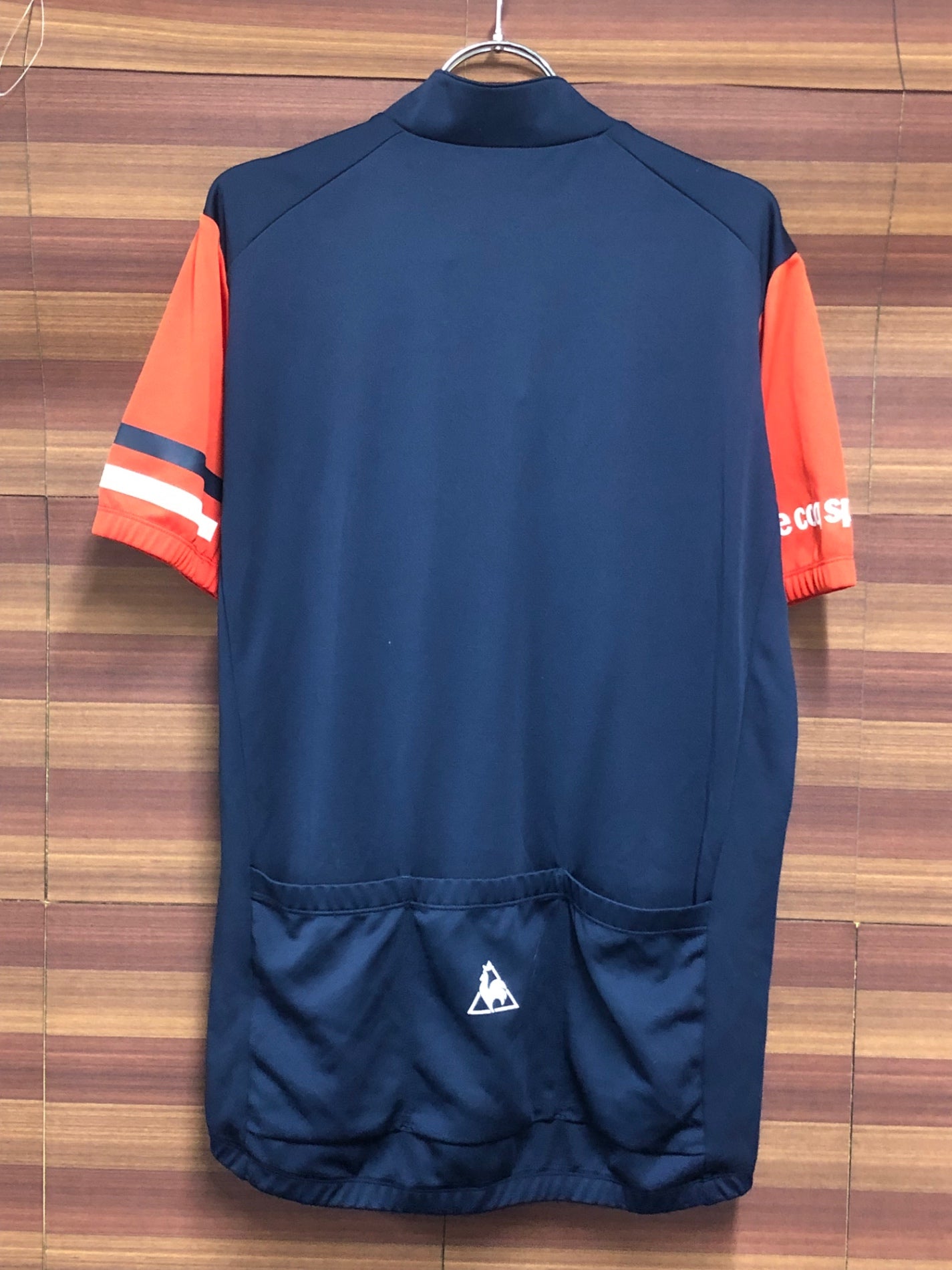 IO088 ルコックスポルティフ le coq sportif 半袖 サイクルジャージ 紺 赤 O
