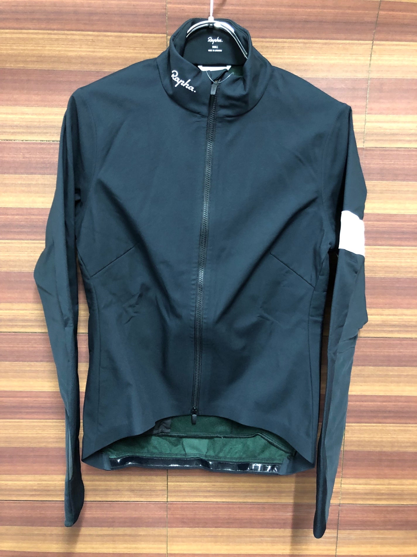 IT305 ラファ Rapha PRO TEAM TRAINING JACKET 長袖 サイクルジャケット 紺 白 S 裏起毛
