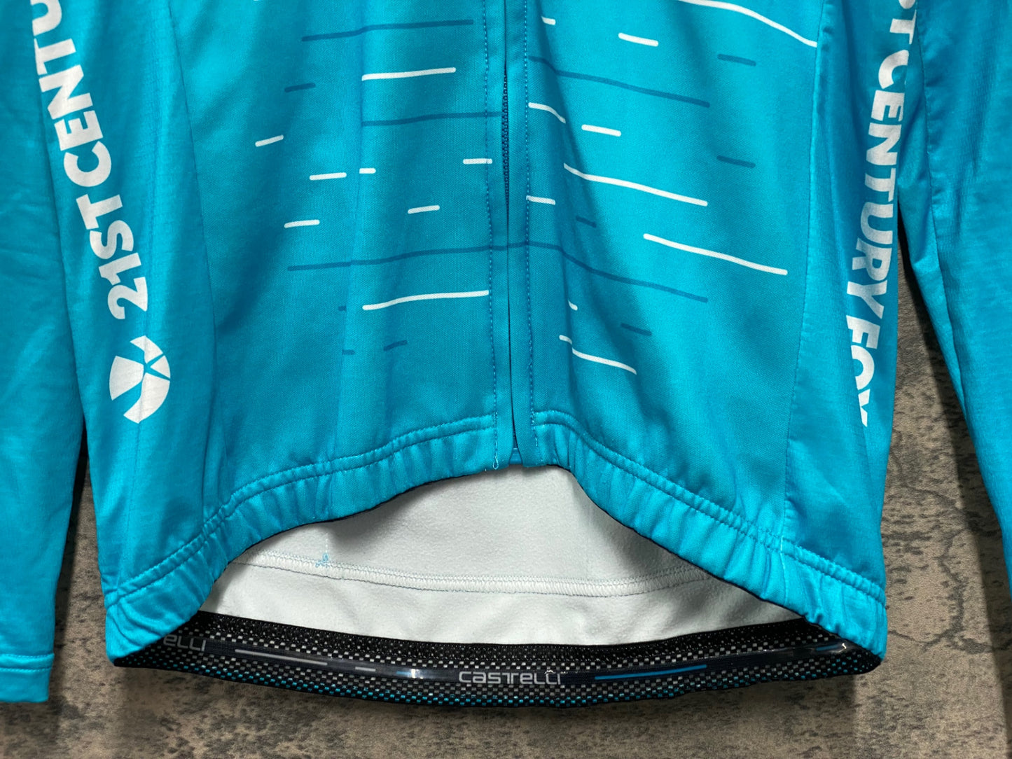 JC800 カステリ CASTELLI LONG SLEEVE THERMAL JERSEY 長袖 サイクルジャージ 水色 M 裏起毛 TEAM sky