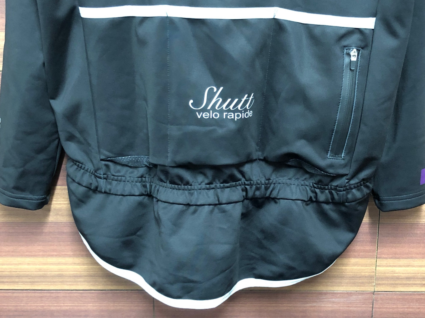 IO556 Shutt velo rapide 長袖 サイクルジャージ 裏起毛 黒赤白 XL