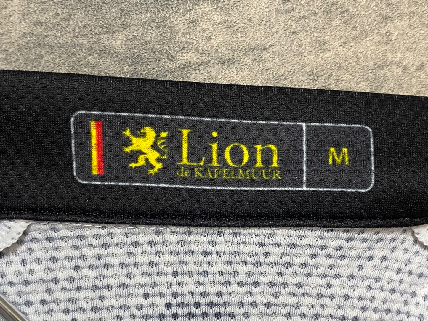 JD271 リオンドカペルミュール Lion de KAPELMUUR 半袖 サイクルジャージ 黒 白 千鳥 M