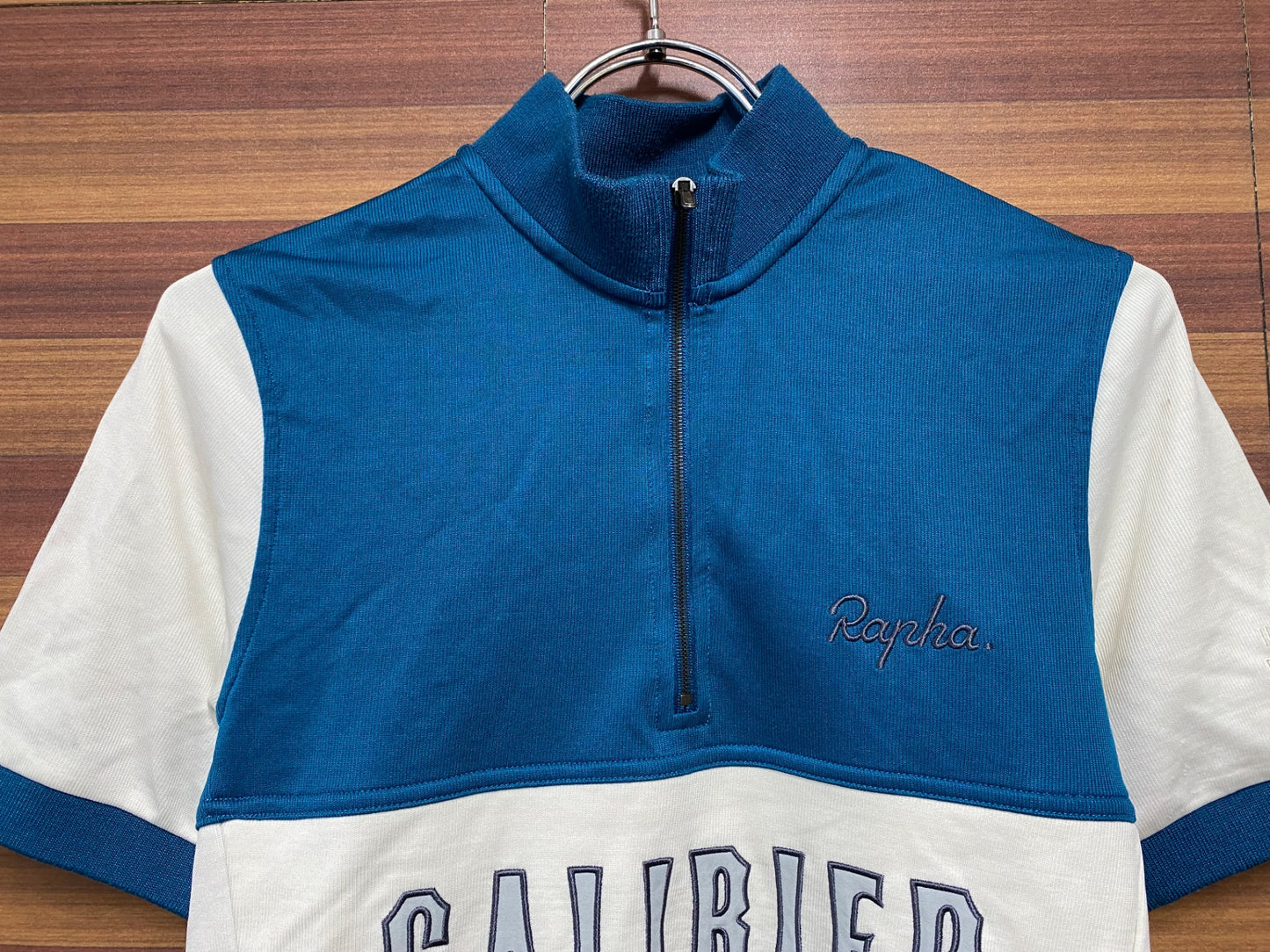 ID468 ラファ Rapha GALIBIER JERSEY 半袖 青 白 グレー S