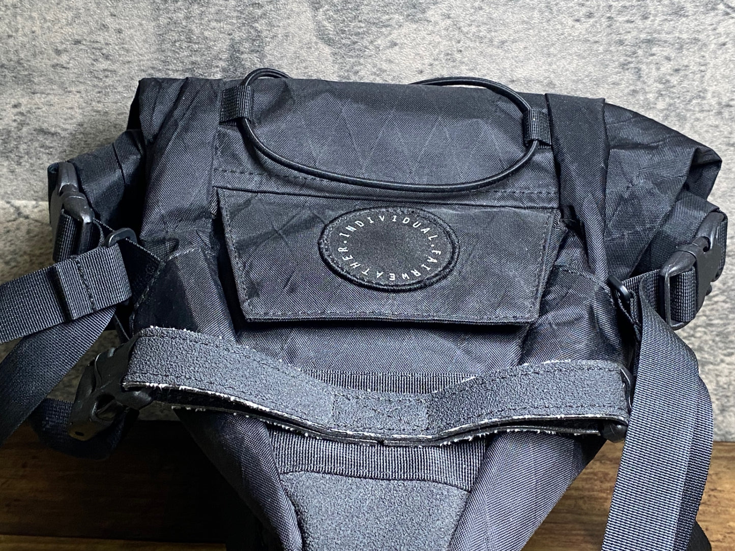 JB818 フェアウェザー FAIRWEATHER INDIVISUAL サドルバッグ 黒 スレ 汚れ