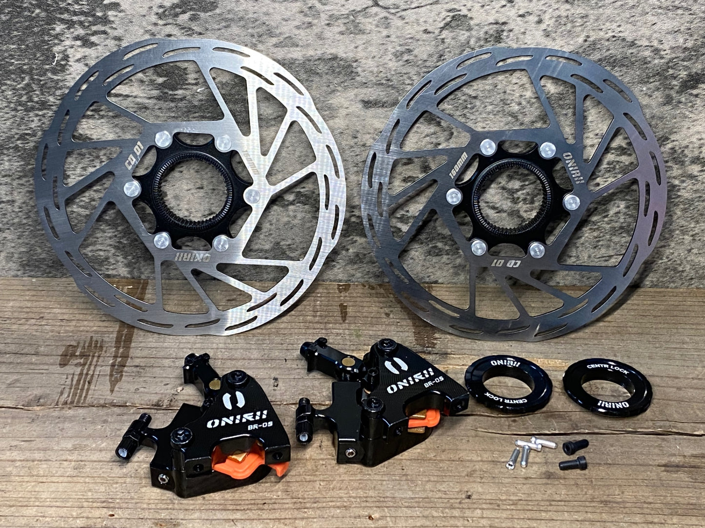 IZ235 ONIRII BR-05 ディスクブレーキキャリパー 前後セット機械式 ディスクブレーキローター付属 Φ160