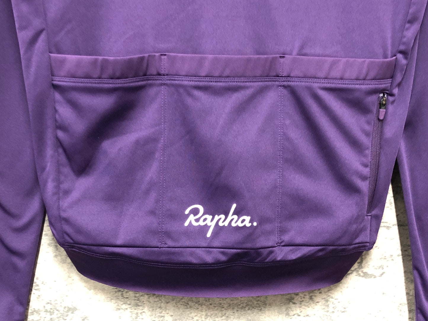IY241 ラファ Rapha CORE LONG SLEEVE JERSEY 長袖 サイクルジャージ 紫 M 裏起毛
