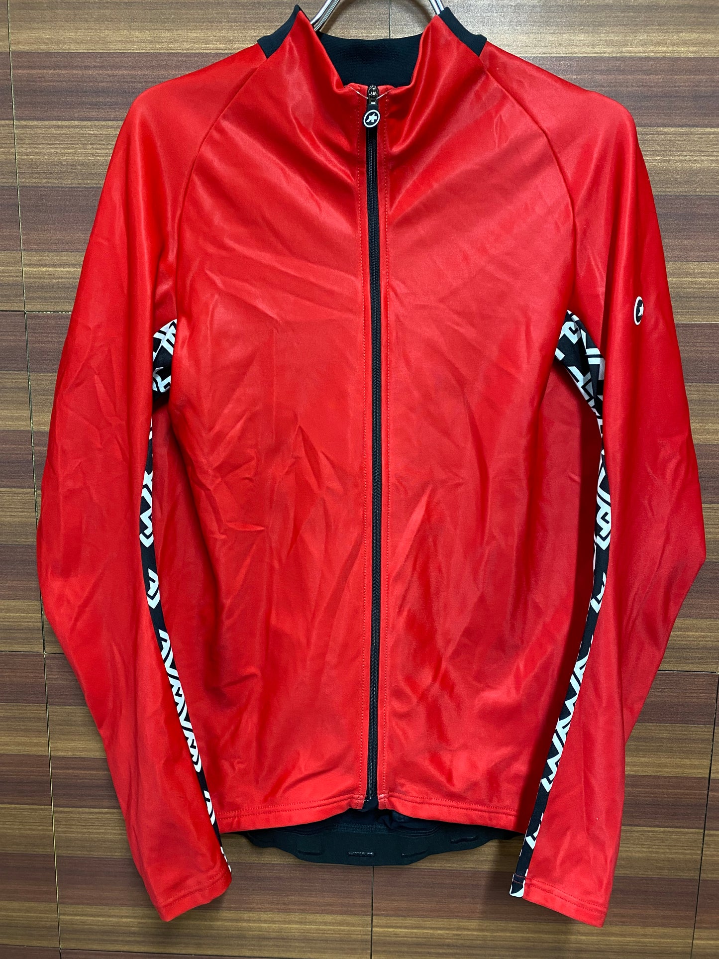 HG168 アソス assos ミレ MILLE GT SPRING FALL LONG SLEEVE JERSEY 長袖 赤黒 L 裏起毛