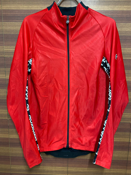 HG168 アソス assos ミレ MILLE GT SPRING FALL LONG SLEEVE JERSEY 長袖 赤黒 L 裏起毛
