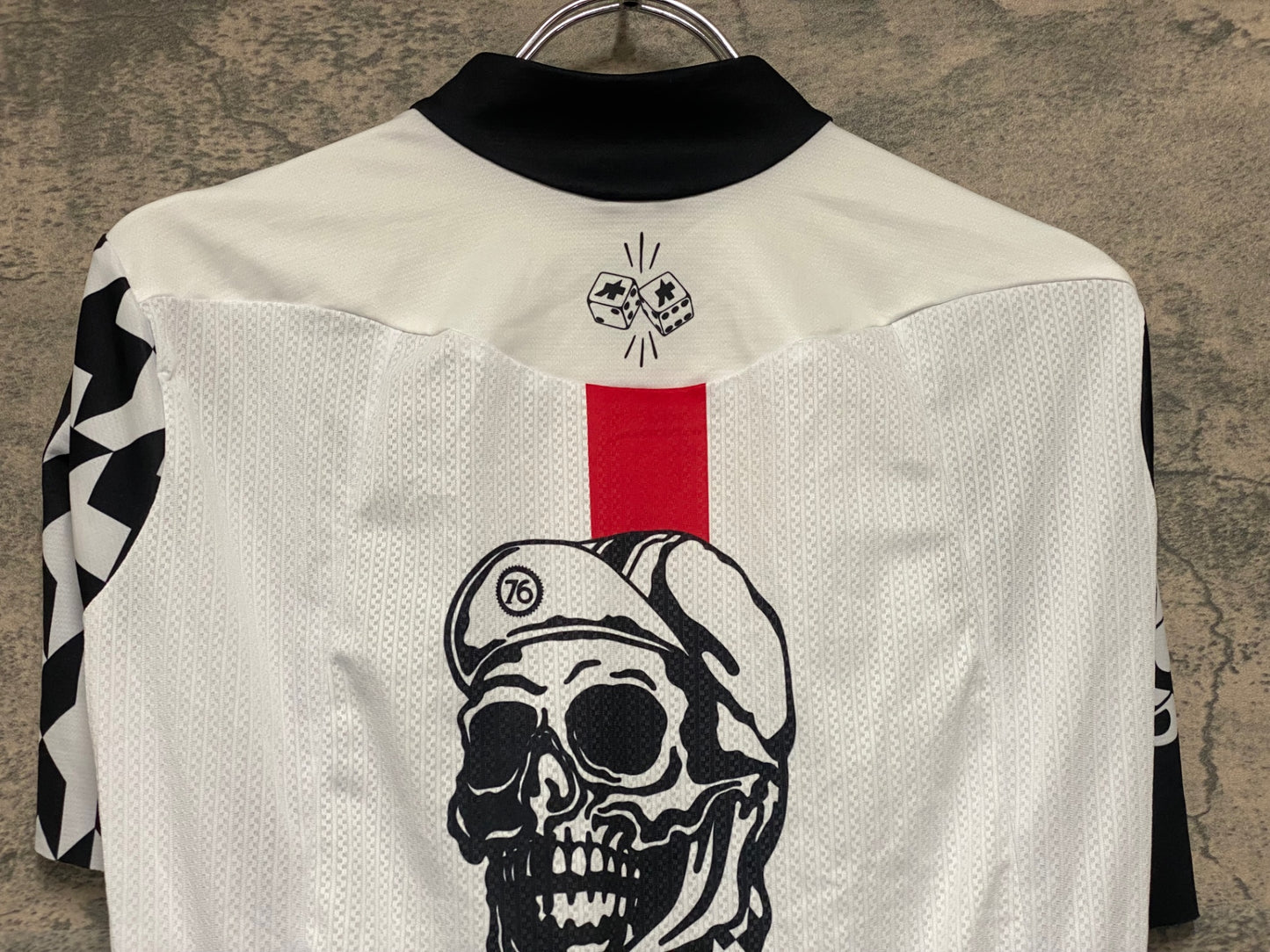 JB912 アソス ASSOS SPEED CLUB JERSEY 2020 半袖 サイクルジャージ 白 黒 ドクロ M 限定ジャージ