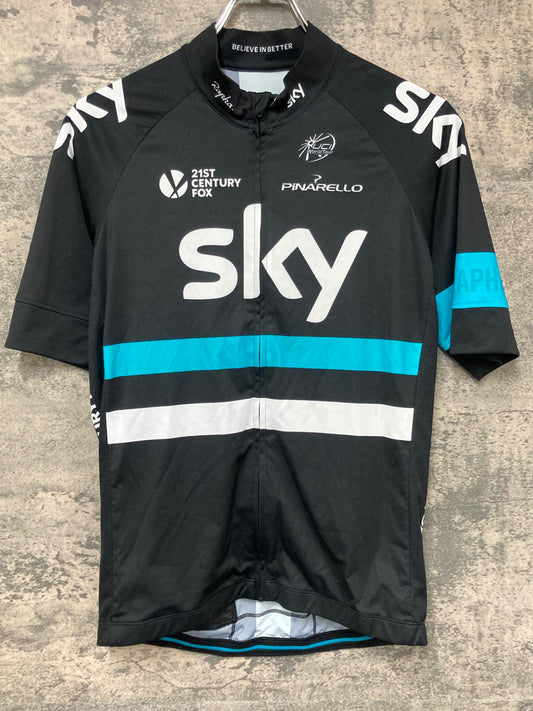 IX924 ラファ Rapha MEN'S REPLICA JERSEY 半袖サイクルジャージ 黒 M TEAM SKY