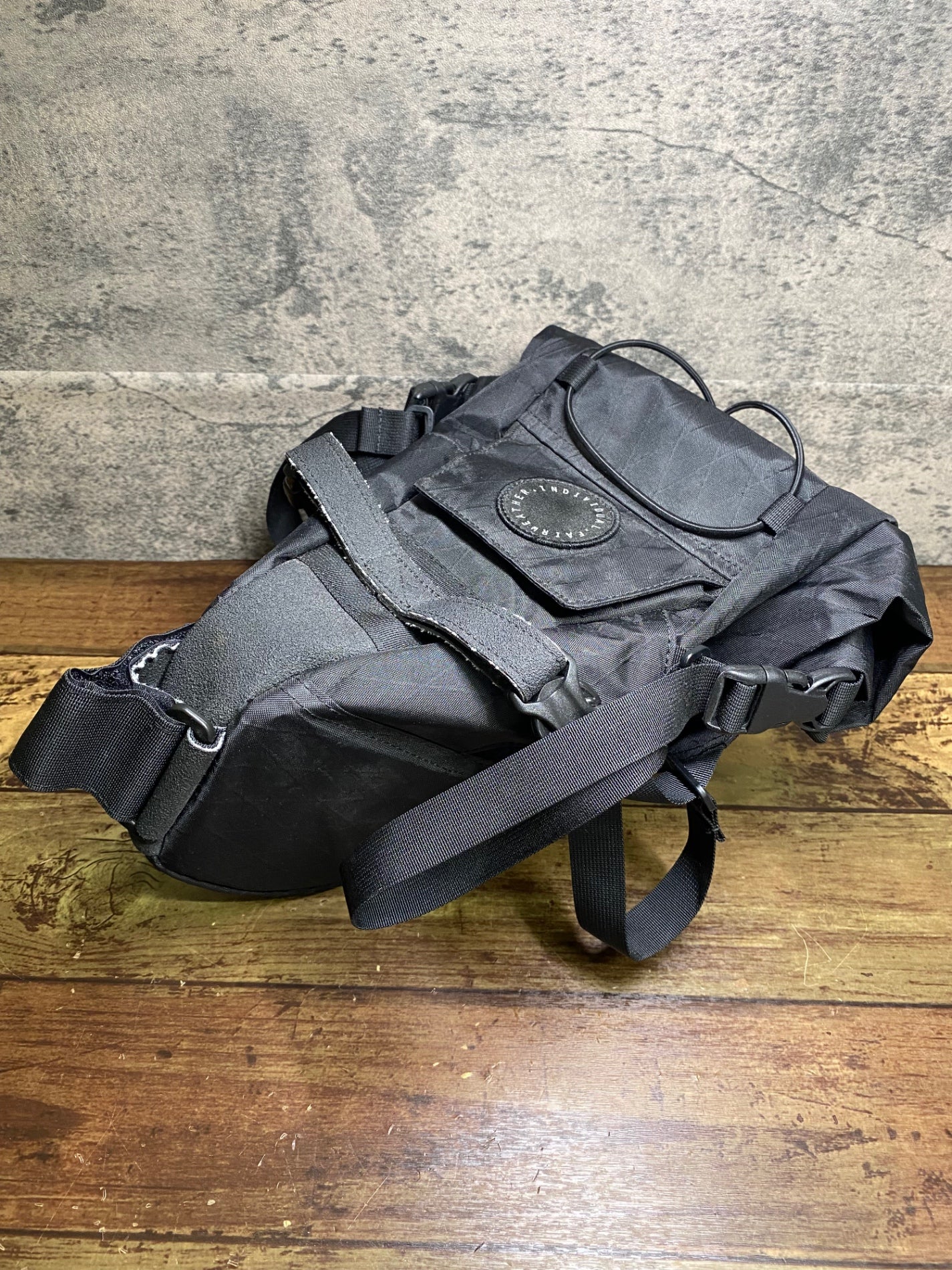 JB818 フェアウェザー FAIRWEATHER INDIVISUAL サドルバッグ 黒 スレ 汚れ