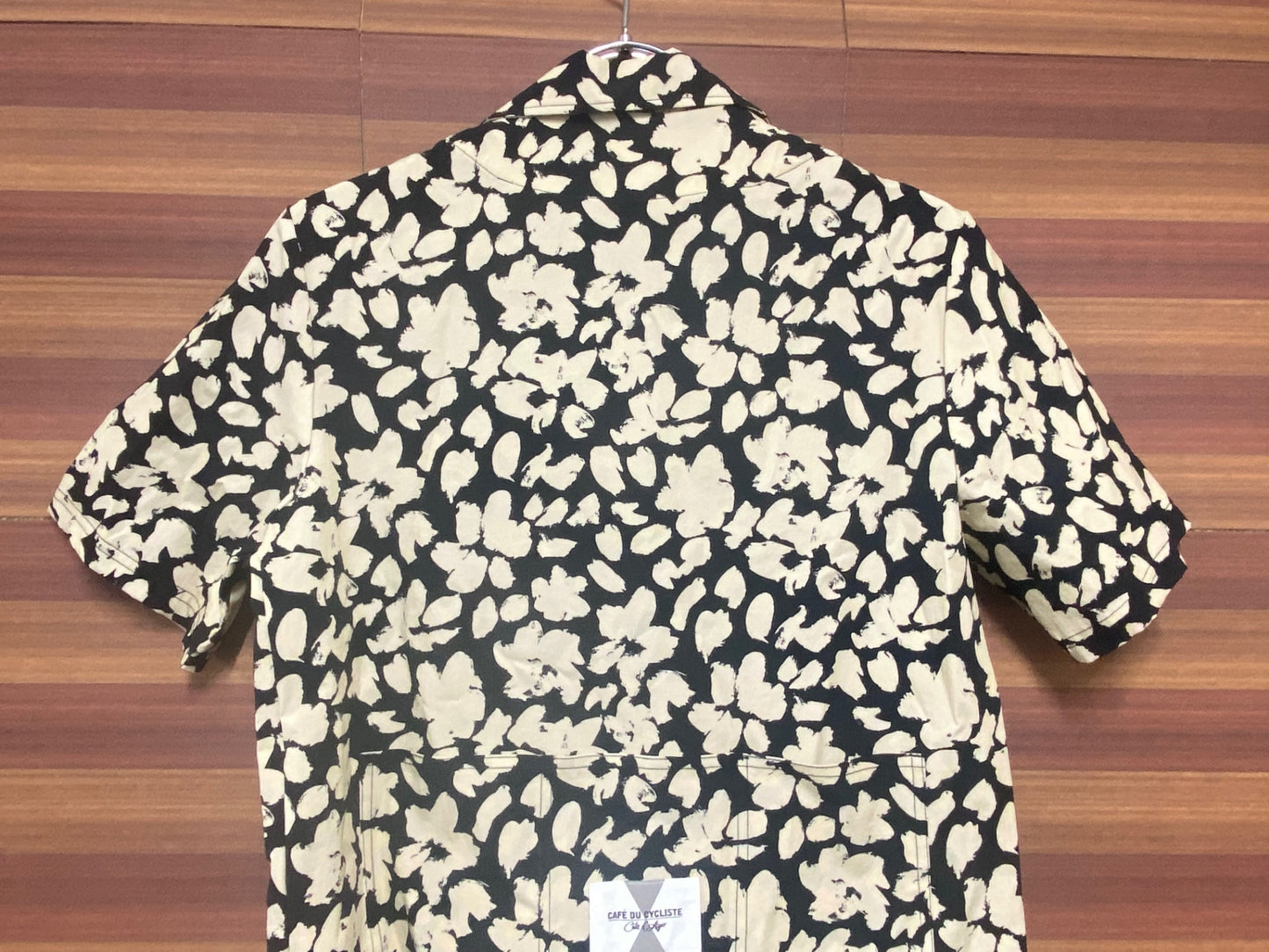 IN558 カフェドシクリステ Cafe du Cycliste LAURELINE ショートスリーブグラベルシャツ 半袖 黒 花柄 XXS