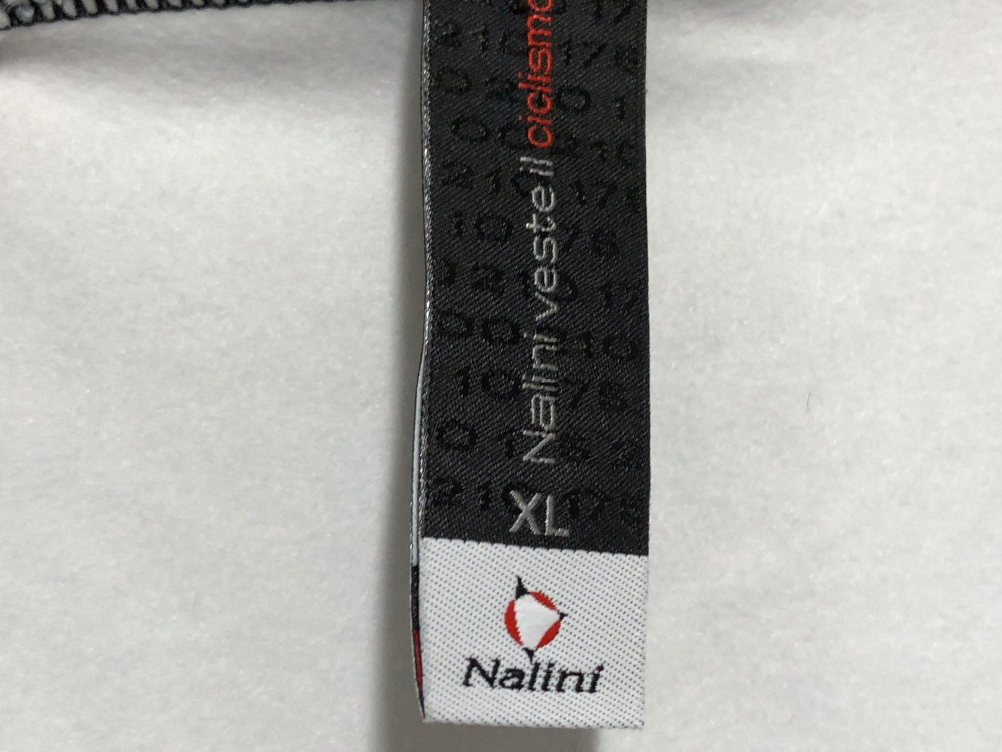 IM715 ナリーニ Nalini 半袖 サイクルジャージ 黒白青 XL 裏起毛