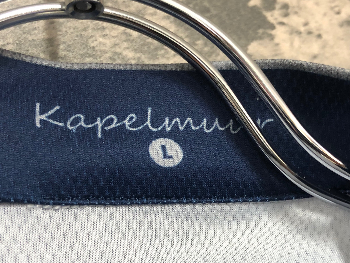 IX161 カペルミュール KAPELMUUR 半袖 サイクルジャージ グレー 紺 L ※ほつれ