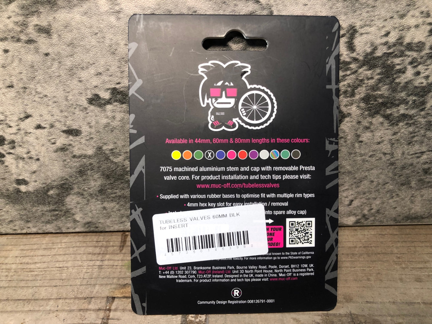 IQ984 マックオフ Muc-off TUBELESS VALVES 60mm ブラック 未使用