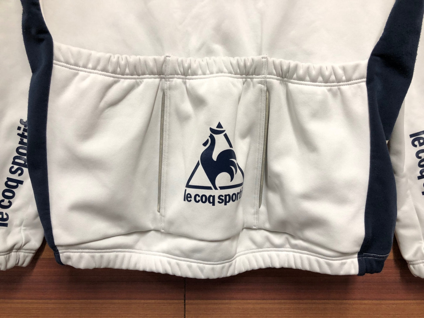 IA642 ルコックスポルティフ le coq sportif 長袖 サイクルジャケット 白 S ※擦れ