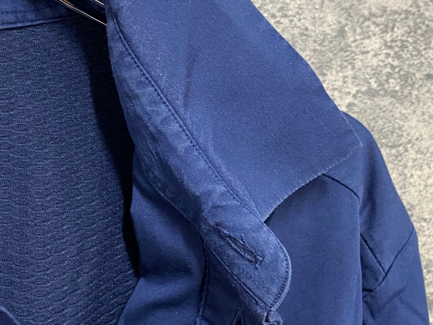 IT633 ラファ Rapha POPLIM SHIRT 長袖 Yシャツ 紺 S ※スレ