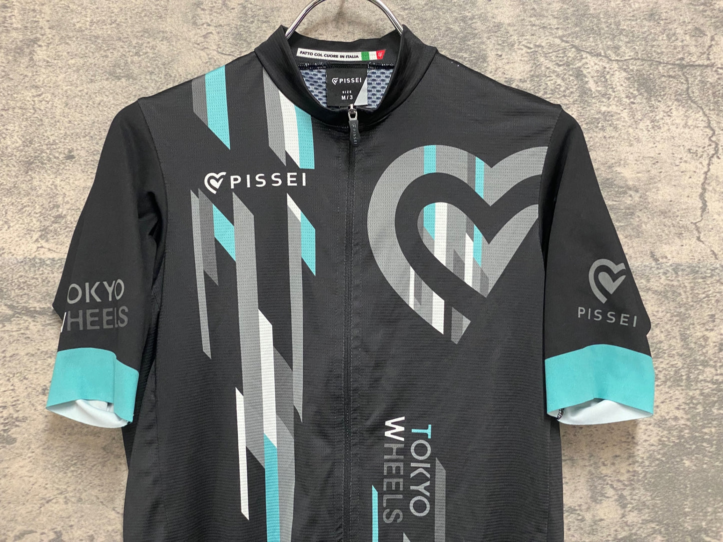 IZ427 ピセイ PISSEI 半袖 サイクルジャージ 黒 M TOKYO WHEELS