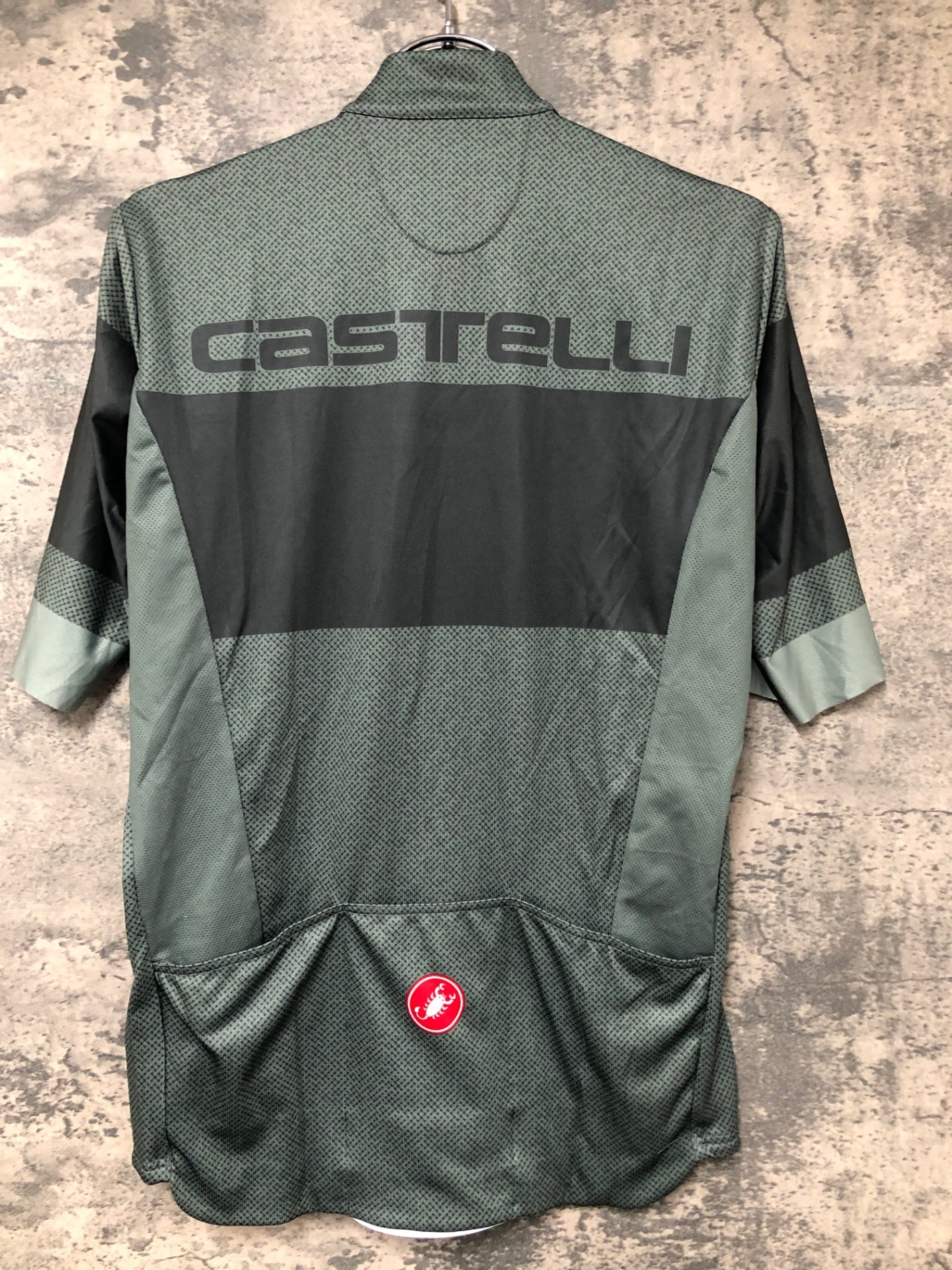 IX581 カステリ CASTELI 半袖サイクルジャージ モスグリーン M
