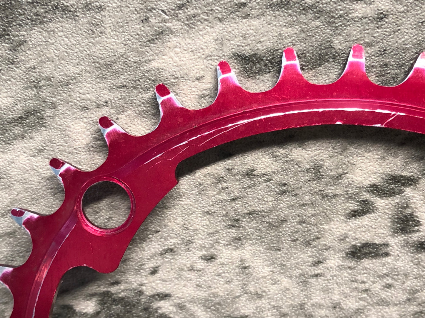 IY816 スギノ SUGINO サイクロイド CYCLOID Super Hill Climb CY4-SHC-32T インナー 楕円 チェーンリング 赤 32T