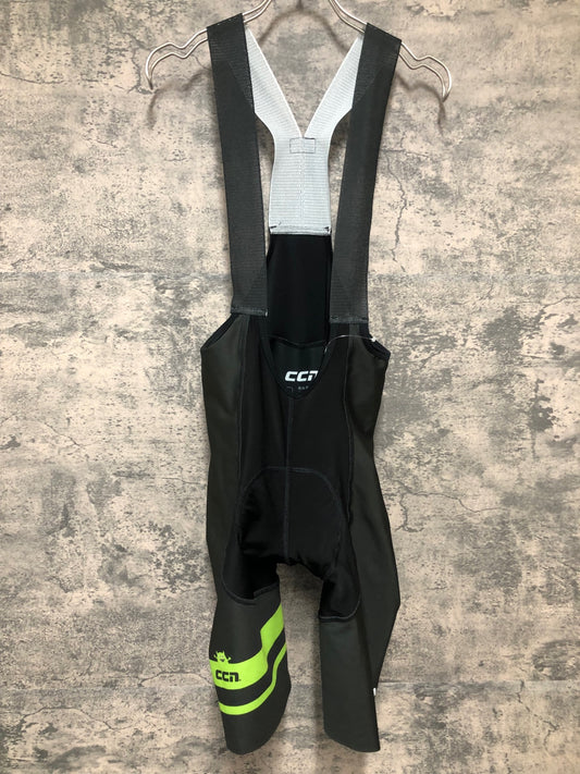 IW574 CCN デヴェル DEVEL ビブタイツ 黒黄緑 L