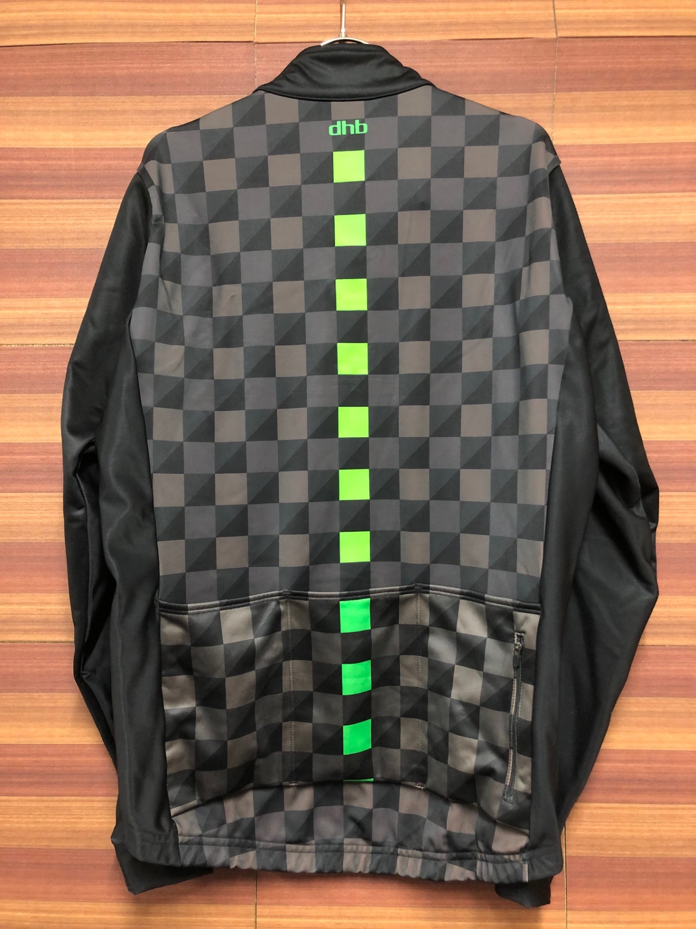 IM512 dhb 長袖 サイクルジャージ 緑 黒 L 裏起毛