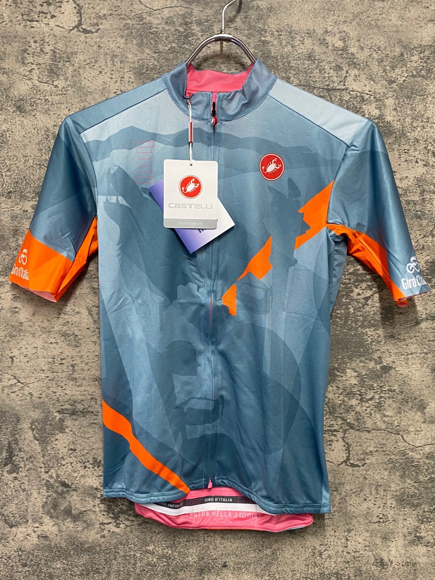 IY887 カステリ CASTELLI 半袖 サイクルジャージ 水色 S Giro d'Italia