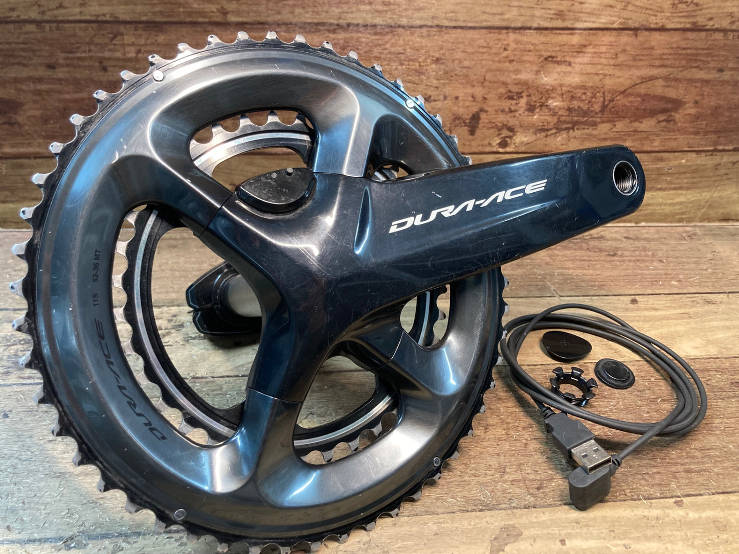 IN153 シマノ SHIMANO デュラエース DURA-ACE FC-R9100-P パワーメーター クランクセット 172.5mm 52/36T 11S リコール点検済 接続確認済