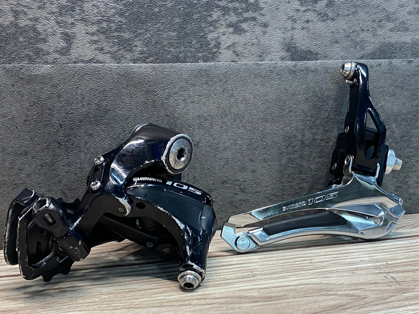 IS342 シマノ SHIMANO 105 FD-5800 RD-5800 前後ディレイラーセット ※プーリーケージ折れ