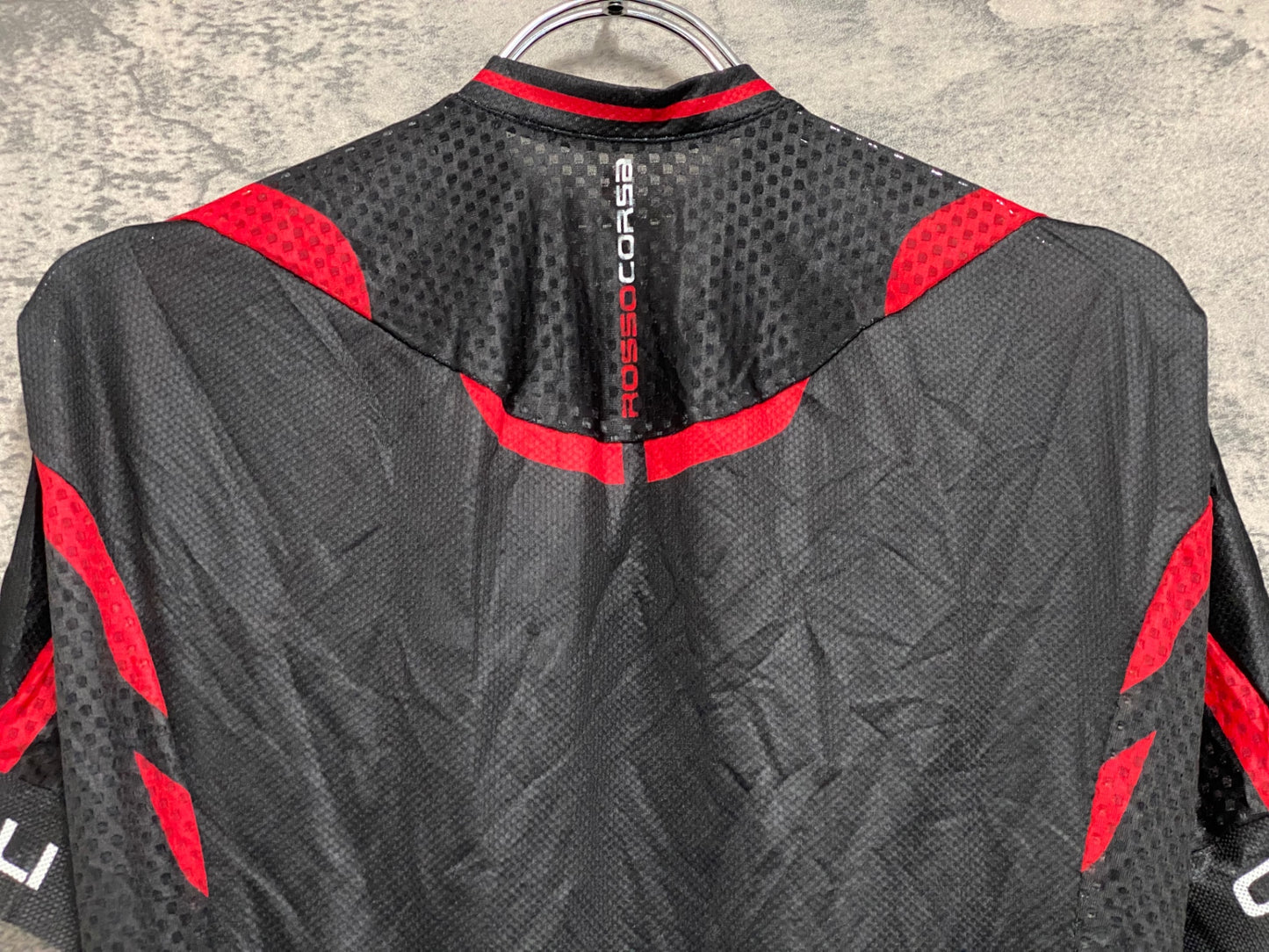 IZ472 カステリ CASTELLI ROSSOCORSA 半袖 サイクルジャージ 黒 赤 S