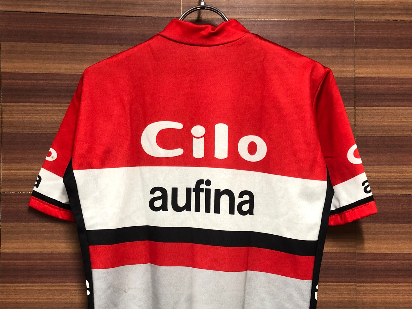 IJ167 Cilo aufina 半袖 サイクルジャージ 赤 2 ハーフジップ ビンテージ