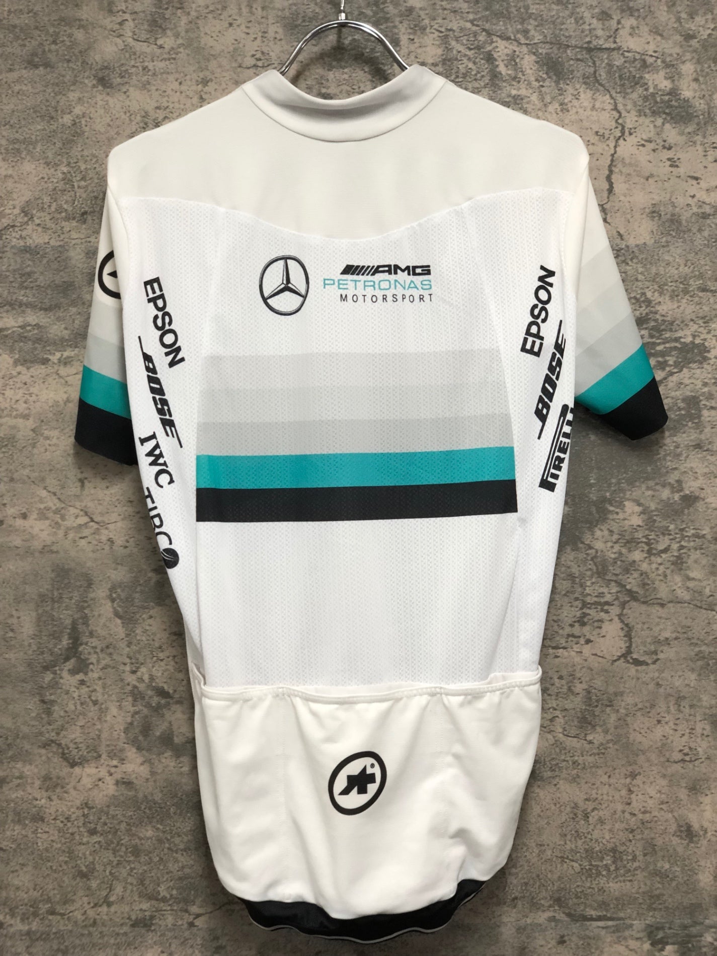 IX158 アソス assos FF1 RS SS Jersey 半袖 サイクルジャージ 白 L AMG PETRONAS MOTORSPORT