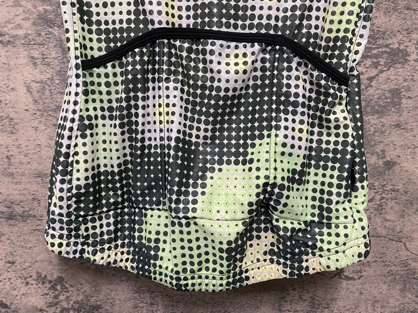 IS755 MACHINE FOR FREEDOM 半袖 サイクルジャージ 黒 白 黄 水玉模様 S レディース