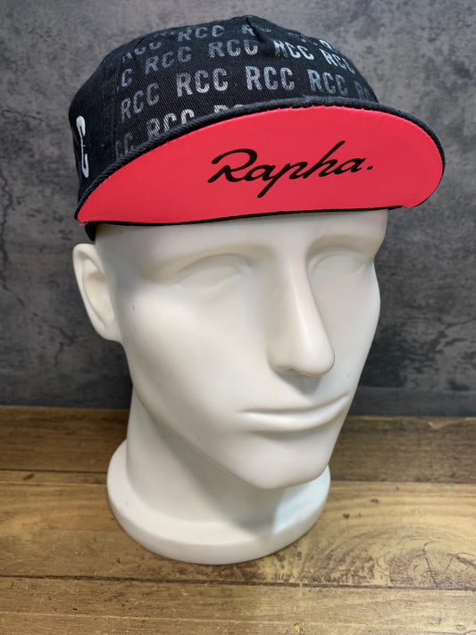 JB094 ラファ Rapha RCC サイクルキャップ 紺 ピンク フリーサイズ
