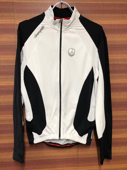 IL996 カンパニョーロ CAMPAGNOLO 長袖サイクルジャージ 白黒 L 裏起毛