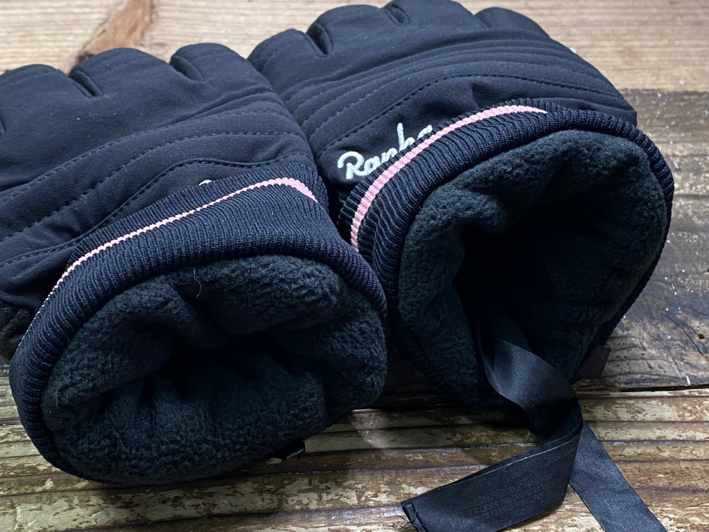 JC621 ラファ Rapha DEEP WINTER GLOVES 裏起毛 長指 サイクルグローブ 黒 M