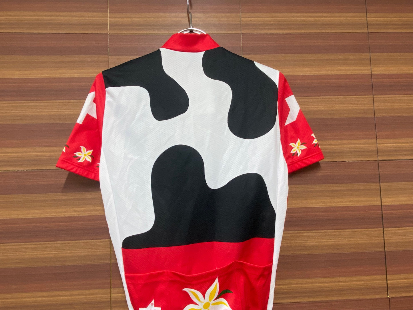 IK014 アソス assos 半袖 サイクルジャージ 白 赤 S